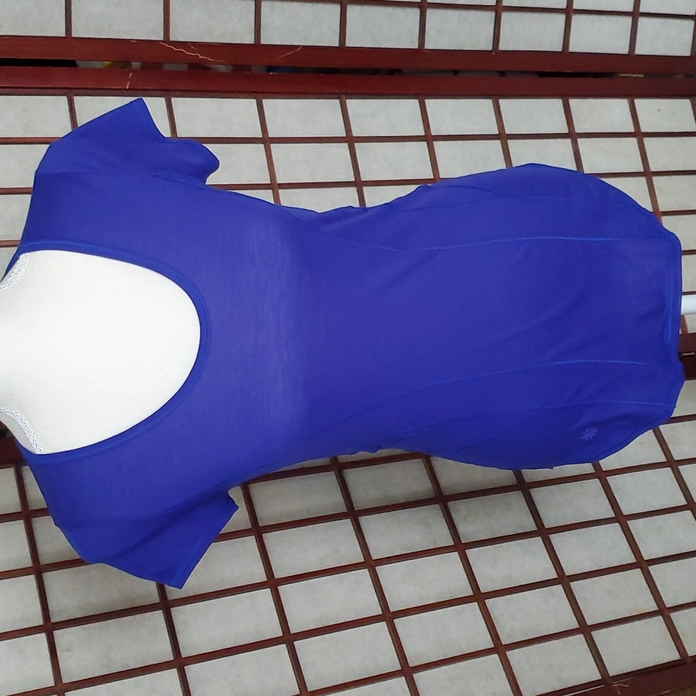 Athleta Blue Fitted T-Shirt | XXS